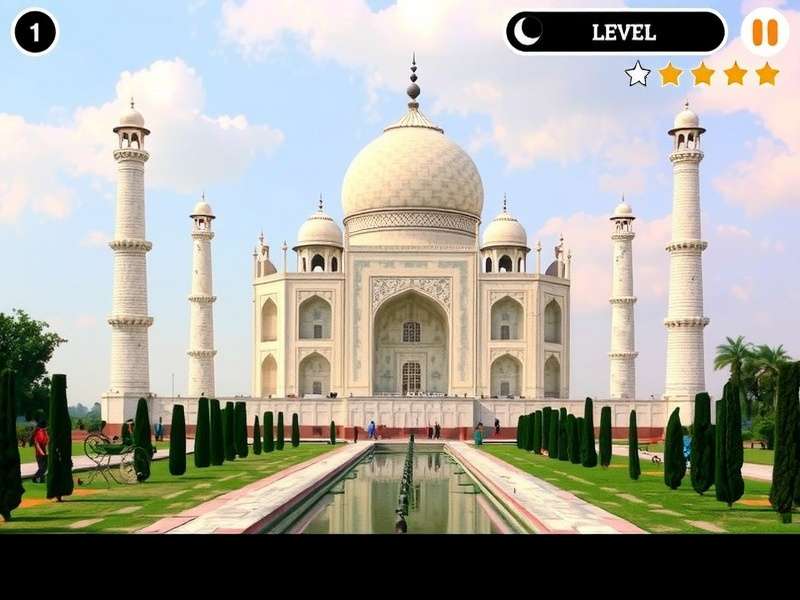 Taj Mahal Puzzle Wonder Game Screenshot